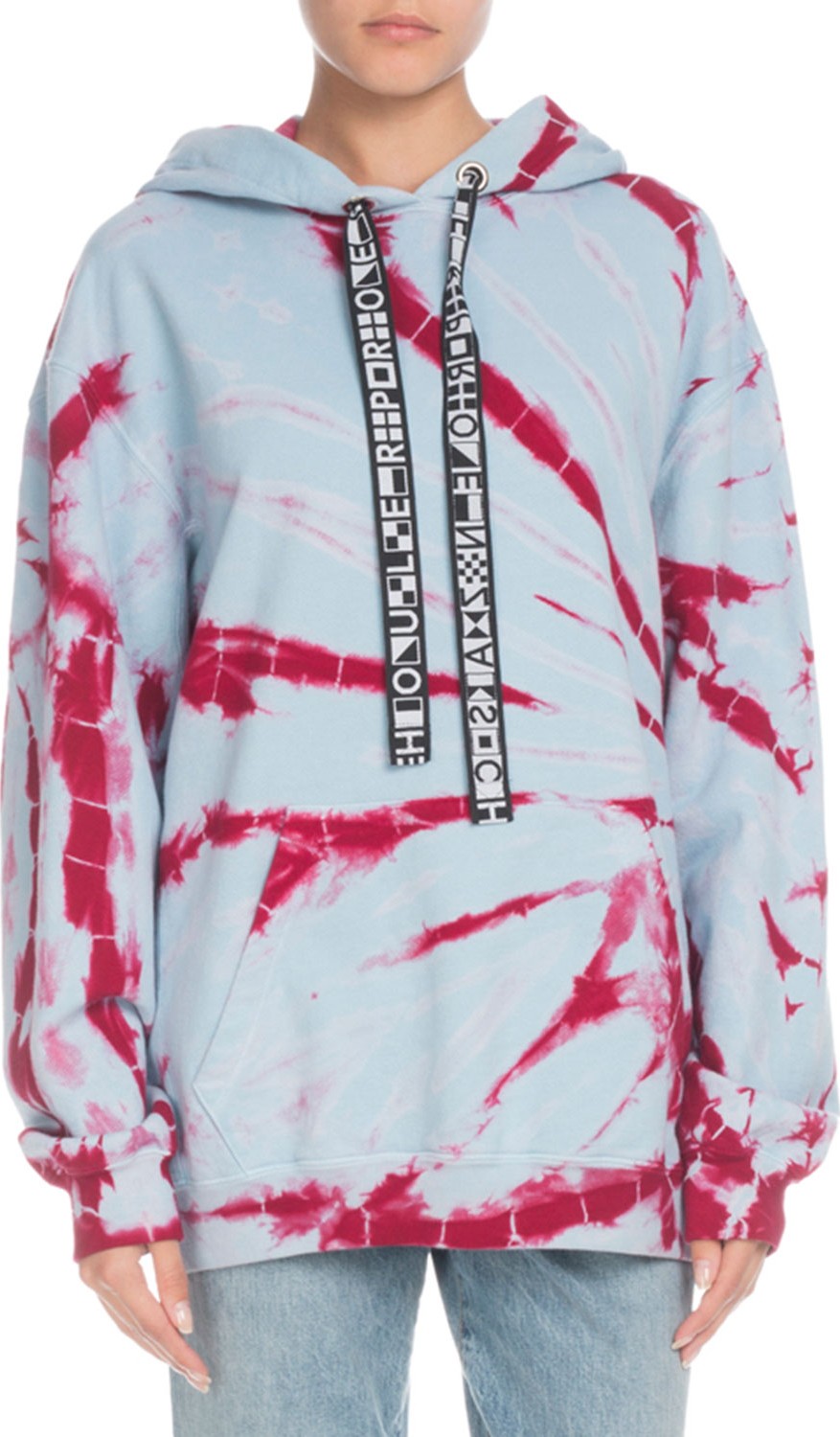 Proenza Schouler PSWL Hooded Tie-Dye Pullover Sweatshirt