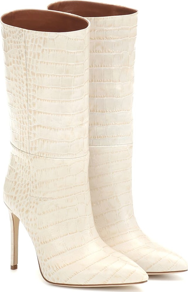 Paris Texas Croc-effect leather boots