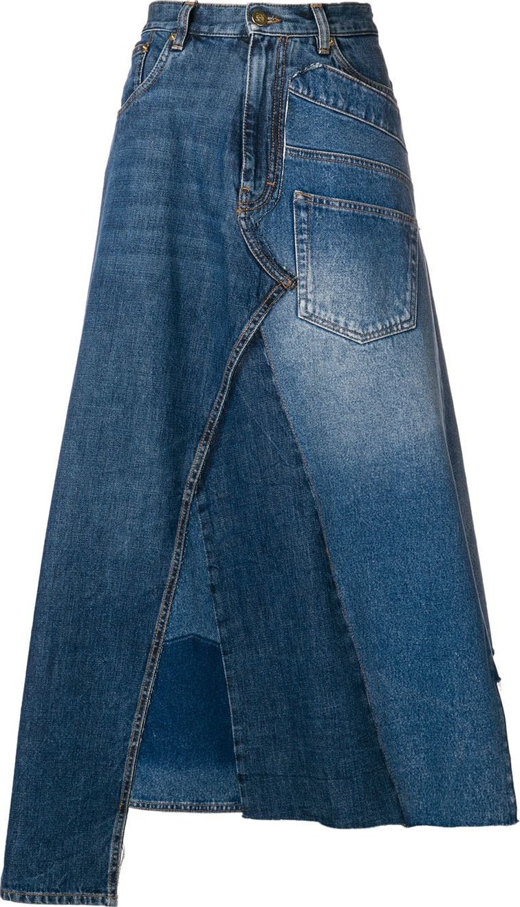 LOEWE denim patchwork skirt LOEWE denim patchwork skirt