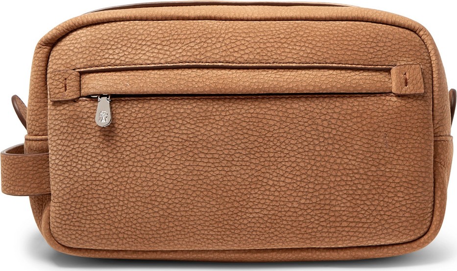 Brunello Cucinelli Full-Grain Nubuck Wash Bag