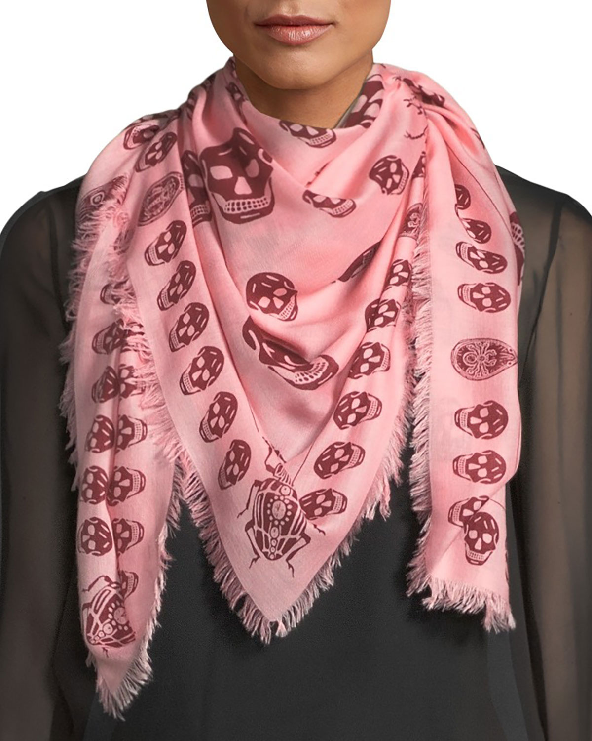 Alexander McQueen Creature of Paradise Skull Scarf
