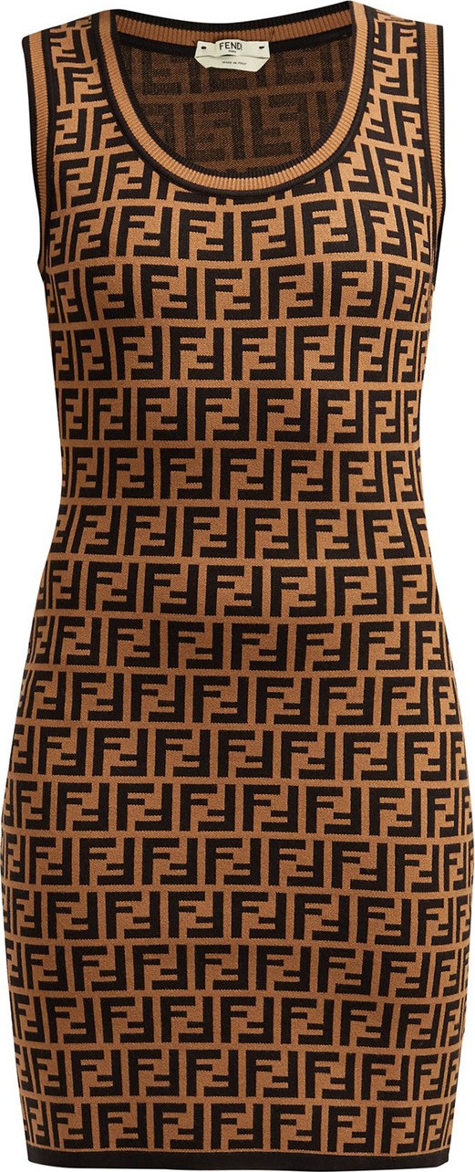 Fendi knit bodycon FF dress