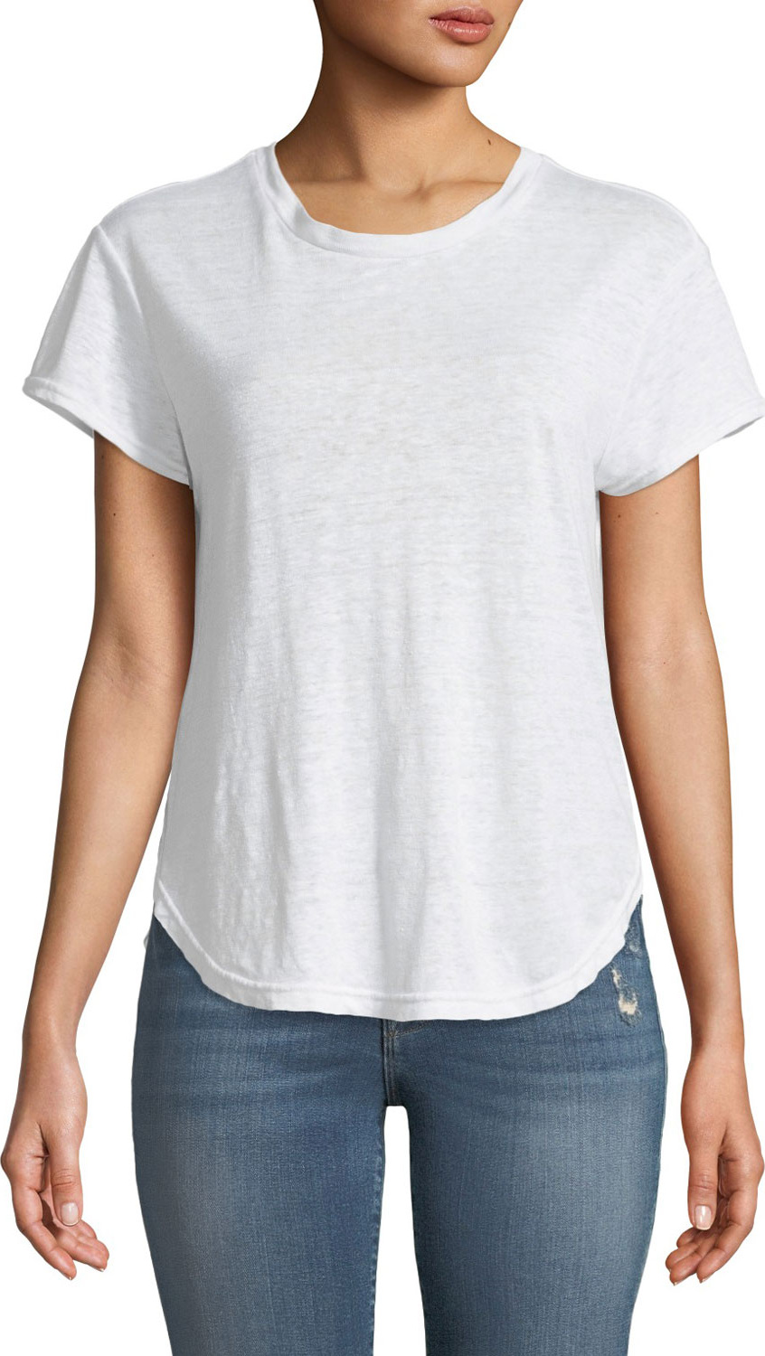 FRAME DENIM Classic Linen Crewneck Tee