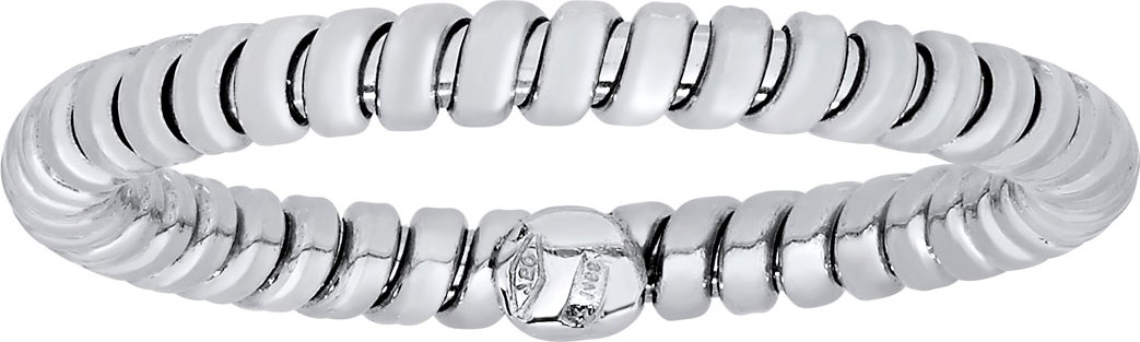 Alberto Milani Tubogas 18K White Gold Band Ring, Size 7