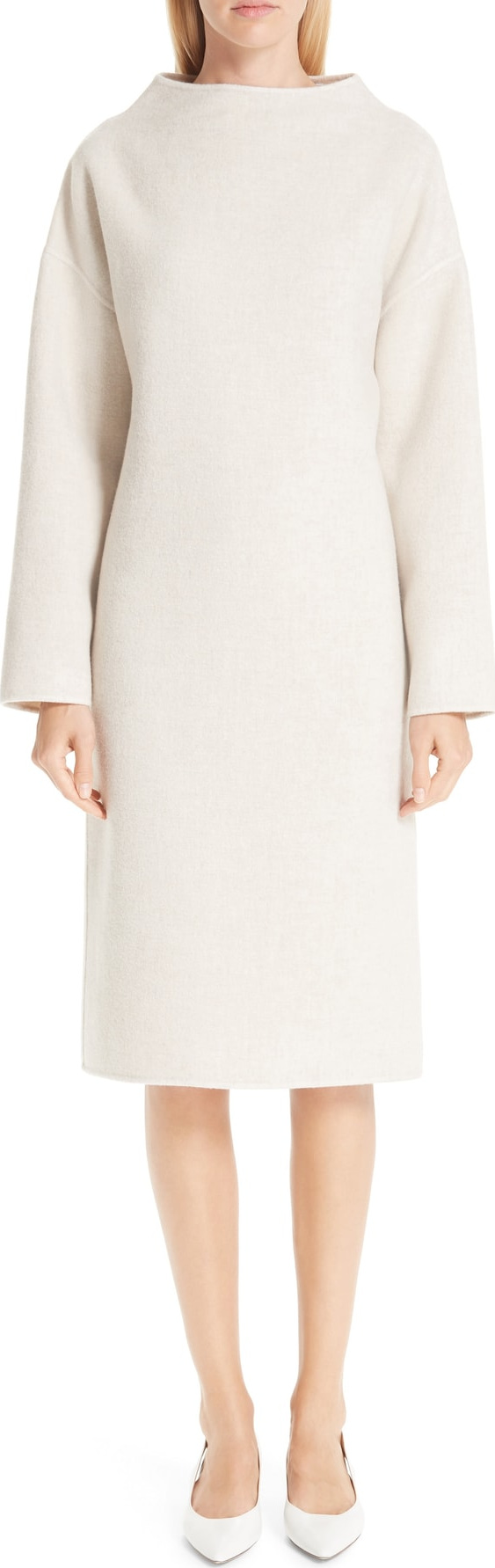 Mansur Gavriel Funnel Neck Double Face Cashmere Sweater Dress