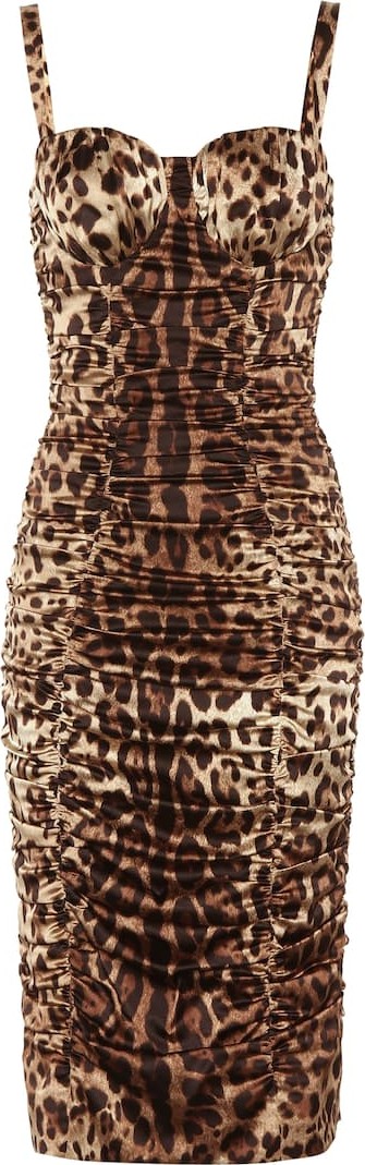 Dolce & Gabbana Leopard-printed silk dress