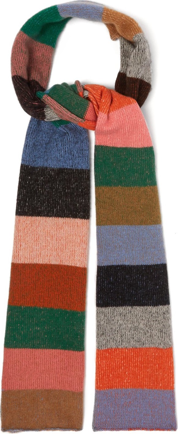 The Elder Statesman Super Duper striped cashmere scarf