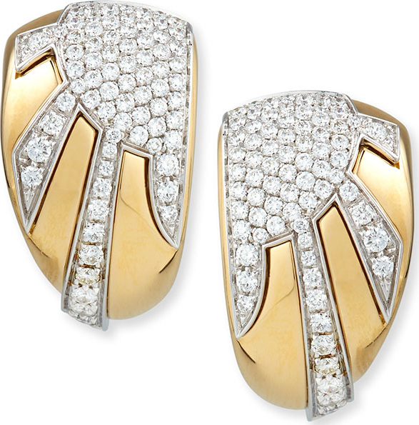 Miseno 18k Gold Diamond Sun Ray Earrings