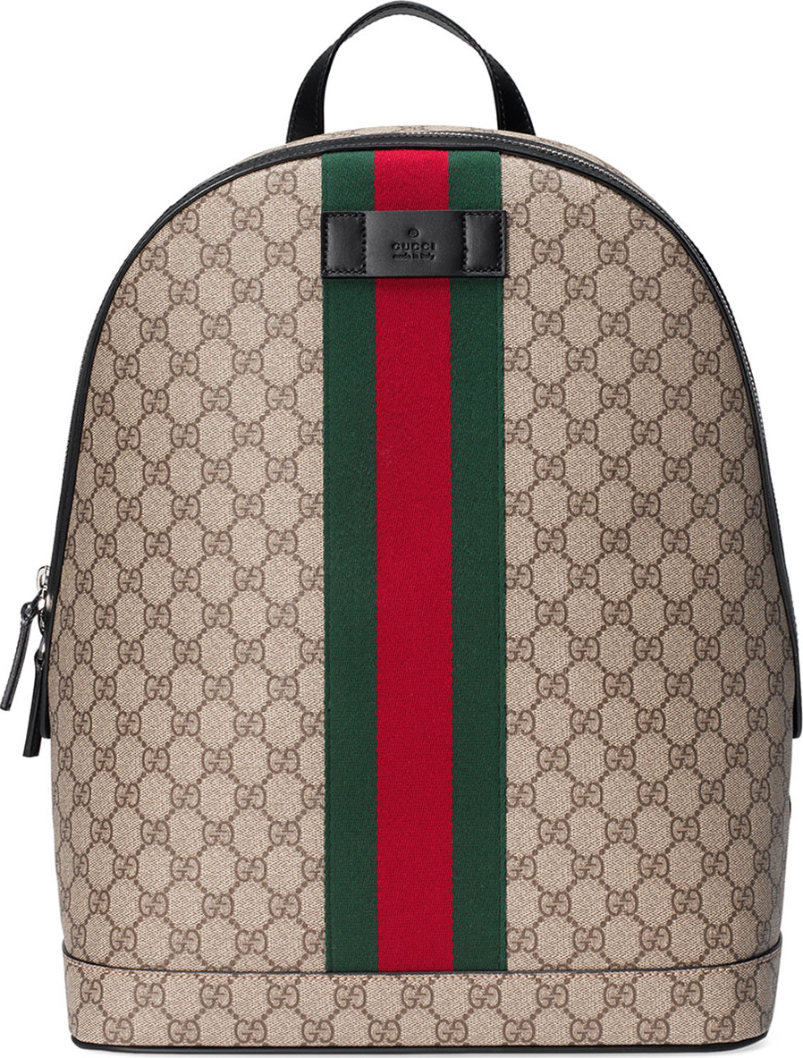 Gucci Men's GG Supreme Web Backpack with Laptop Sleeve