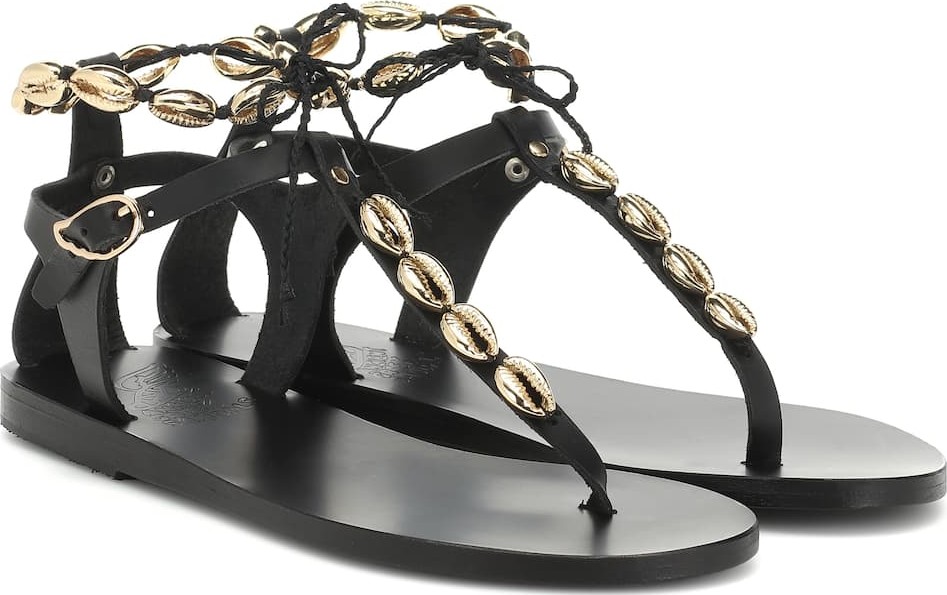 Ancient Greek Sandals Chrysso Shells leather sandals