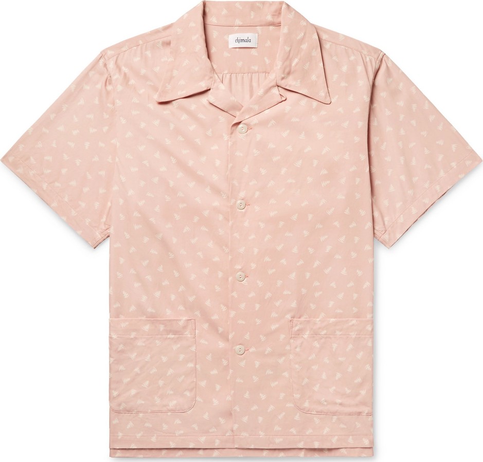 Chimala Camp-Collar Printed Woven Shirt