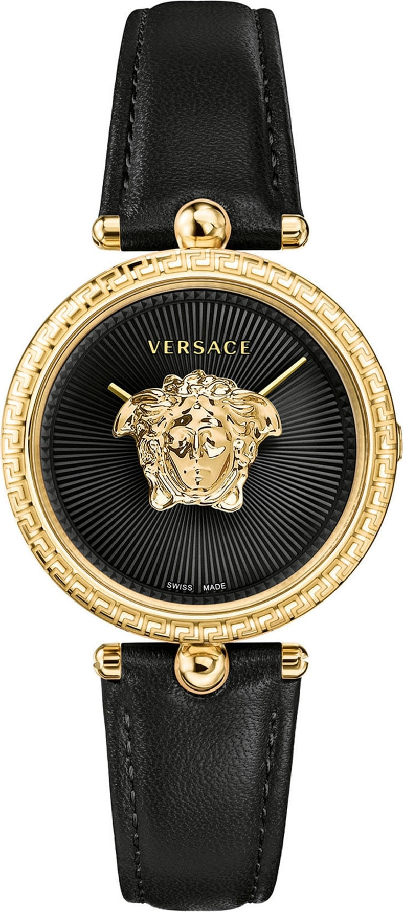 Versace Palazzo Empire Leather Strap Watch, 34mm