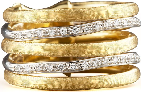 Marco Bicego Jaipur Stacked Diamond Ring, Size 7