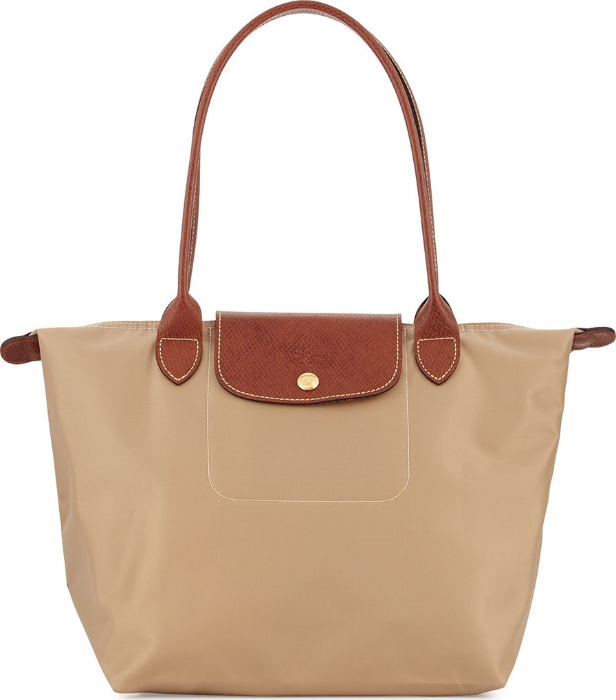 Longchamp Le Pliage Medium Shoulder Tote Bag, Beige