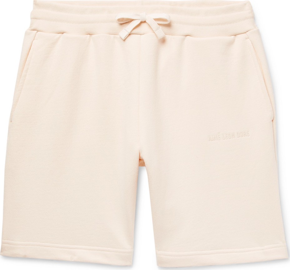 Aimé Leon Dore Logo-Embroidered Loopback Cotton-Jersey Drawstring Shorts