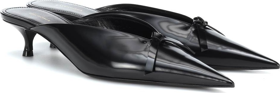 Balenciaga Knife patent leather mules