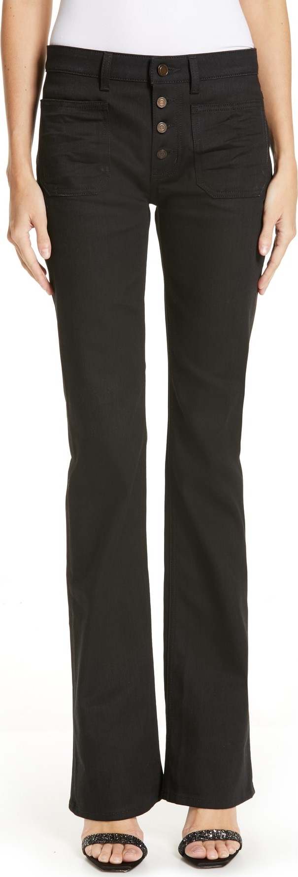 Saint Laurent Patch Pocket Flare Jeans