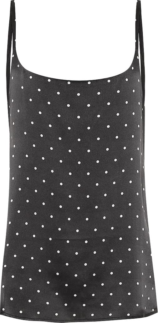 Asceno Mini Polka silk camisole