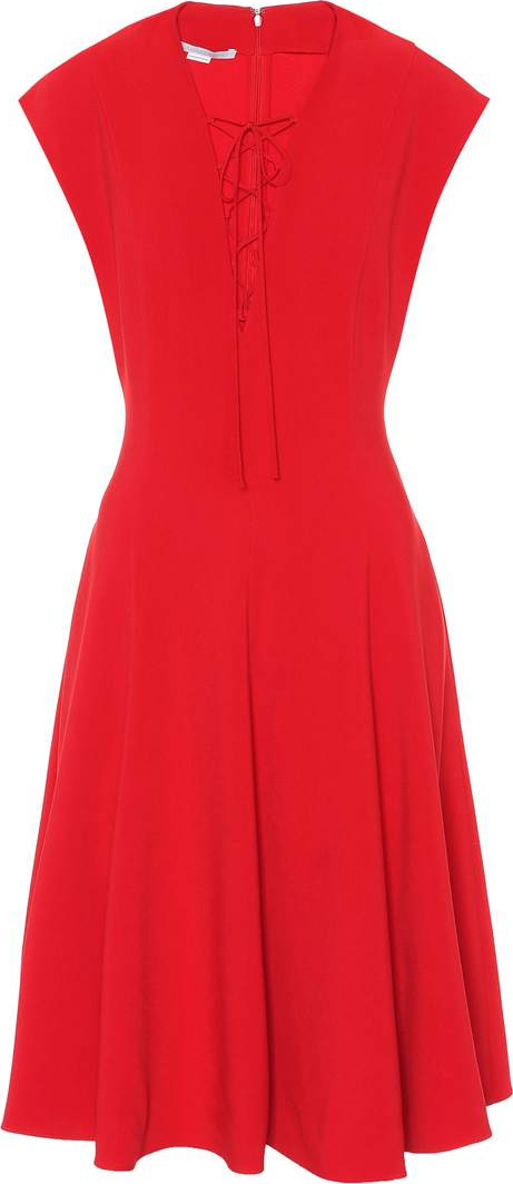 Stella McCartney Lace-up crêpe dress