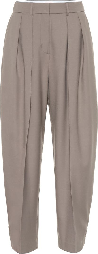 See By Chloé Wool-blend high-rise tapered pants