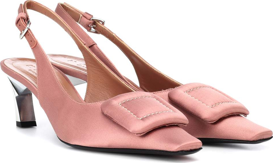 Marni Satin slingback pumps