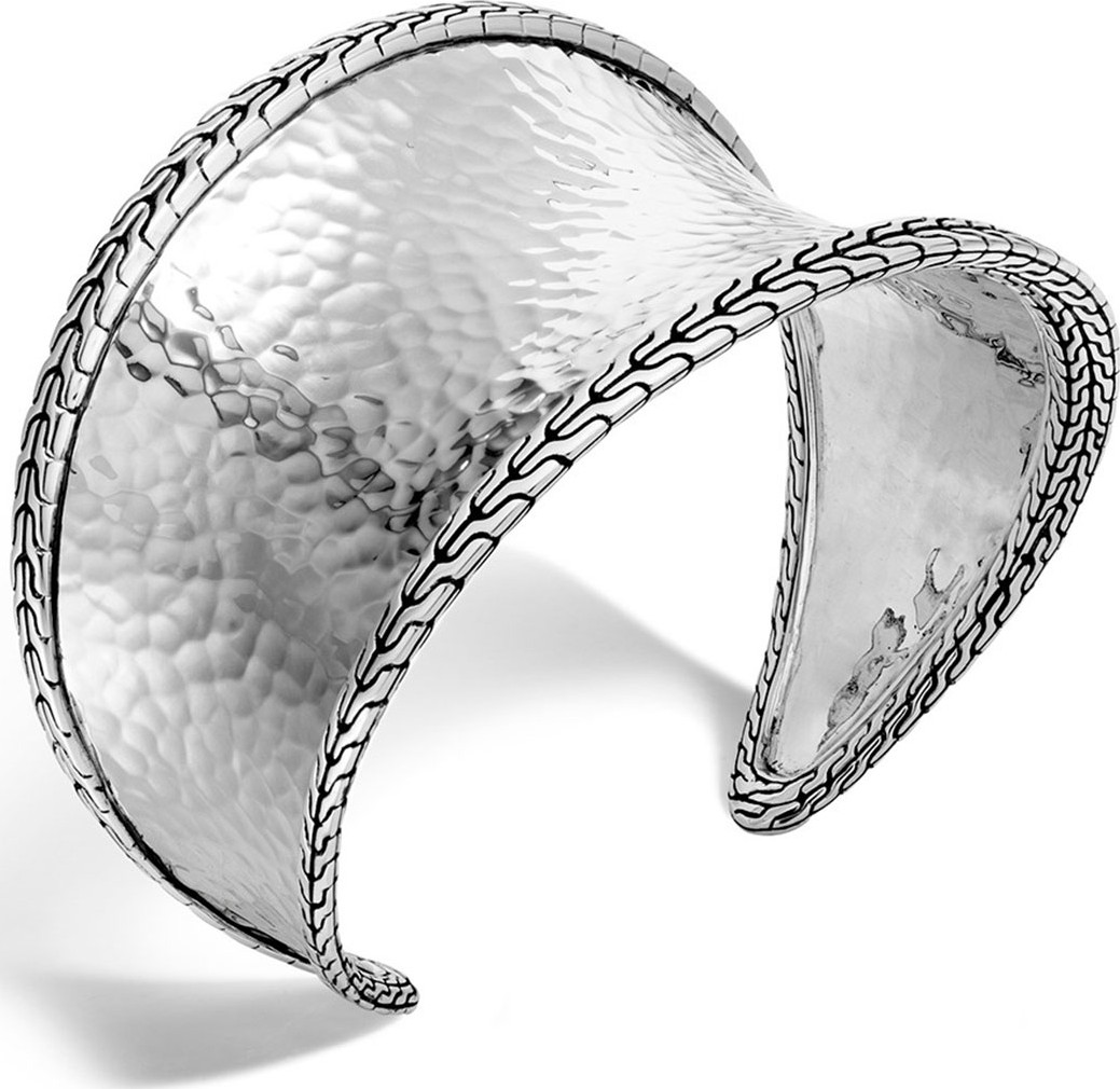 John Hardy Classic Chain Hammered Small Cuff Bracelet