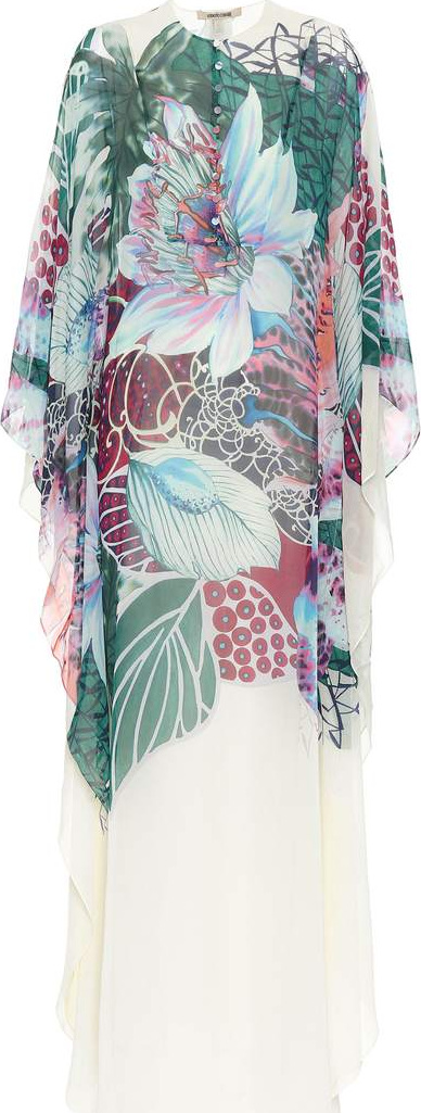 Roberto Cavalli Printed silk maxi dress
