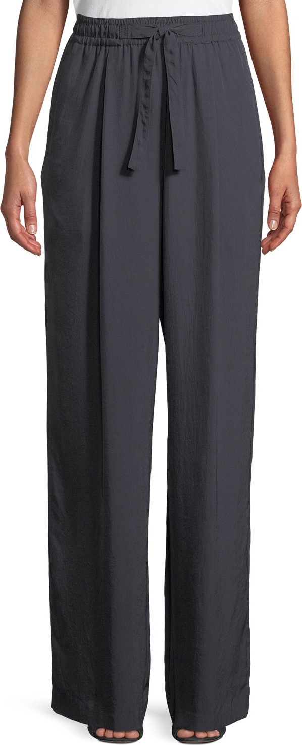 Vince High-Rise Drawstring Wide-Leg Pants