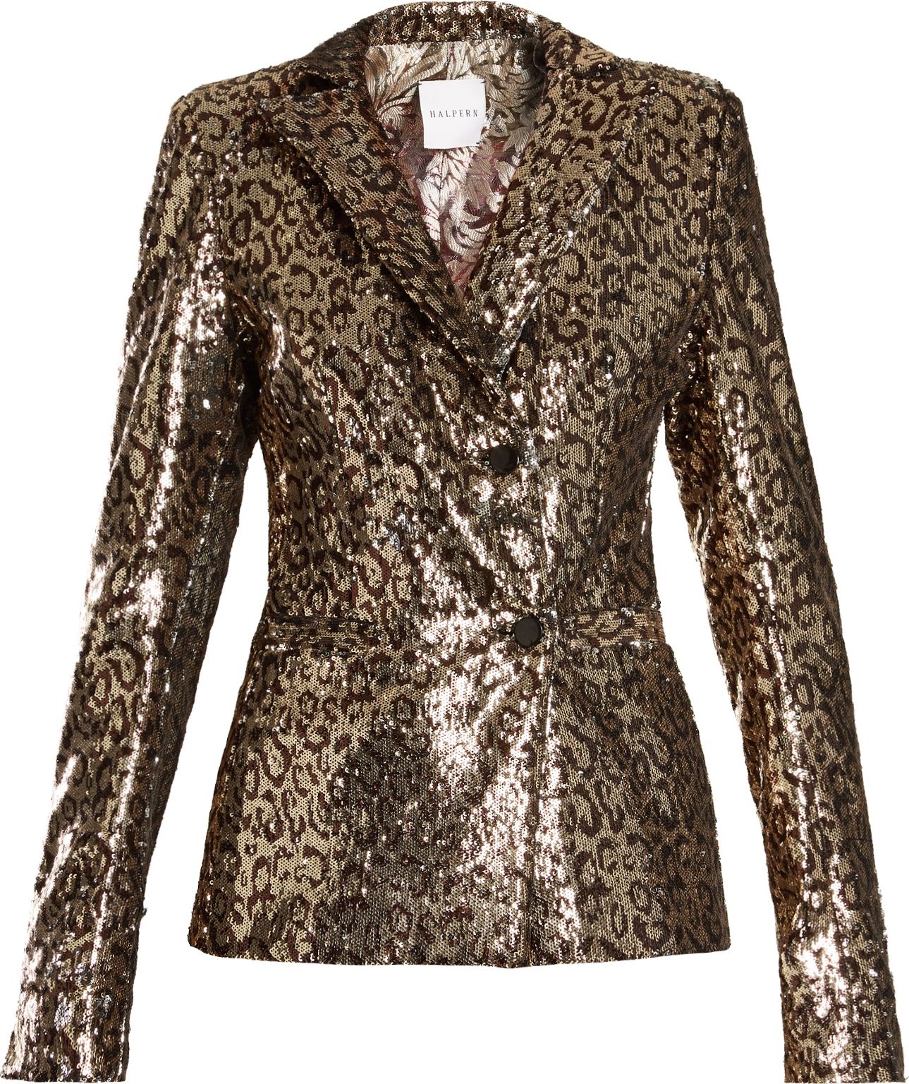Halpern Sequin-embellished notch-lapel blazer