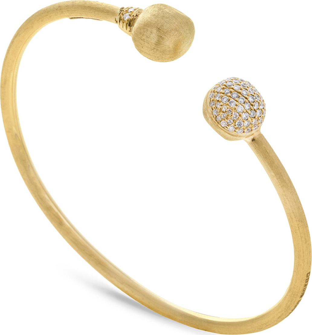 Marco Bicego 18k Gold Africa Diamond Bangle Bracelet