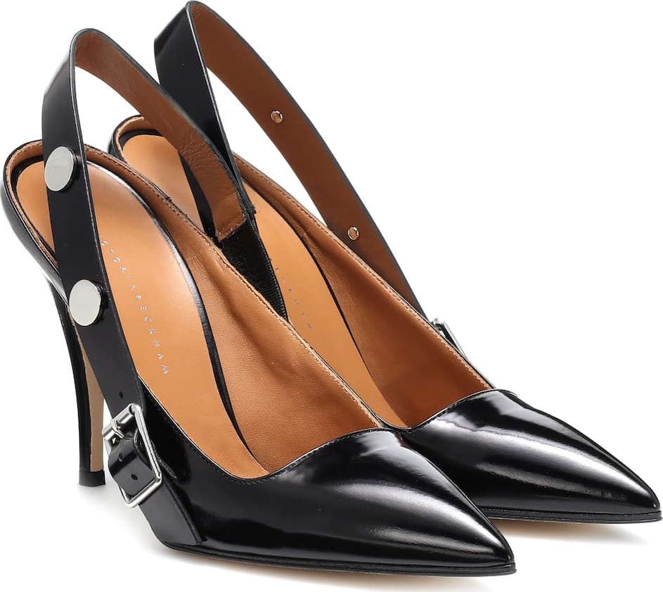 Victoria Beckham Patent leather slingback pumps