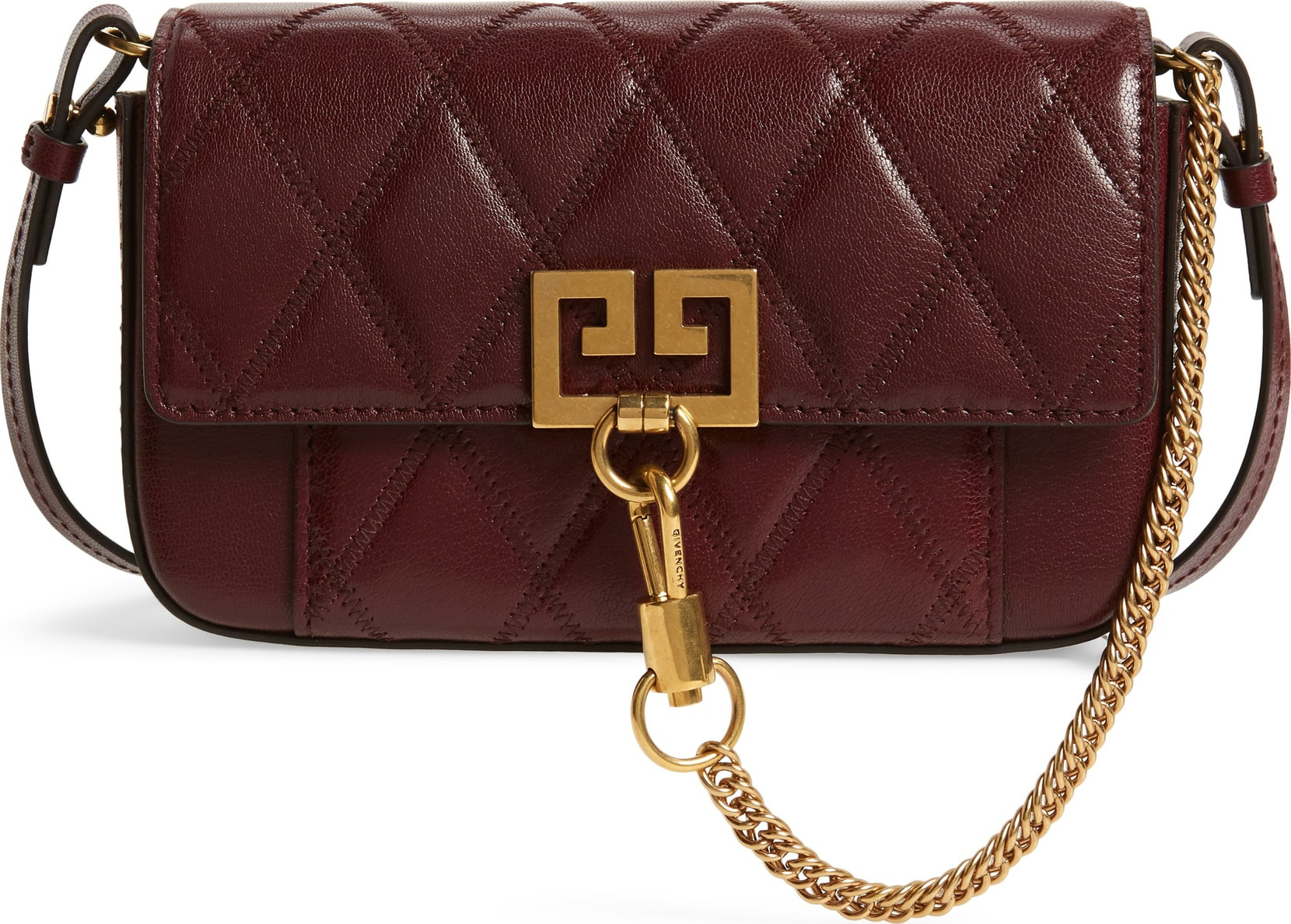 Givenchy Mini Pocket Quilted Convertible Leather Bag