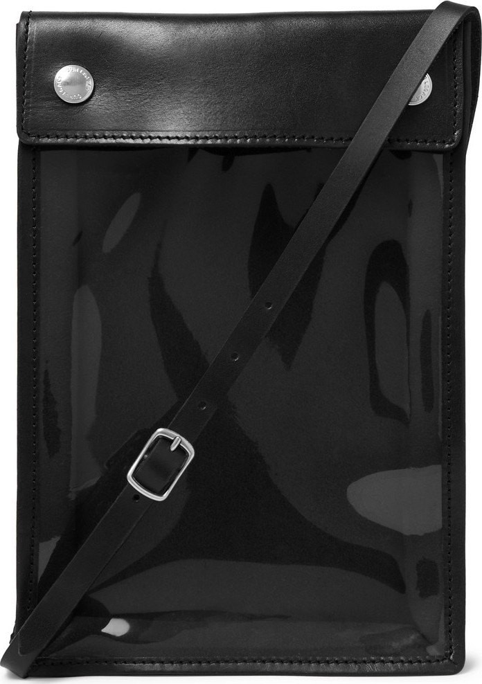 Our Legacy Leather and Latex Messenger Bag