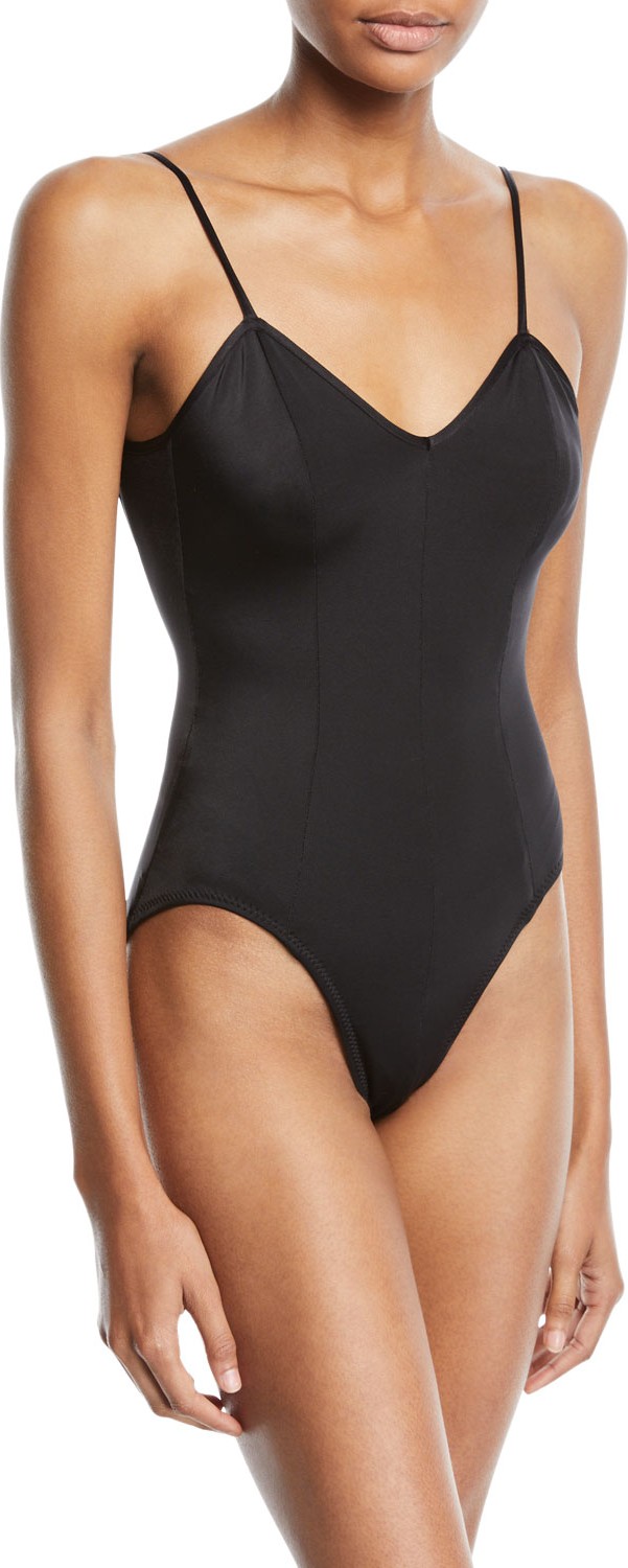 Norma Kamali V-Neck One-Piece Swimsuit