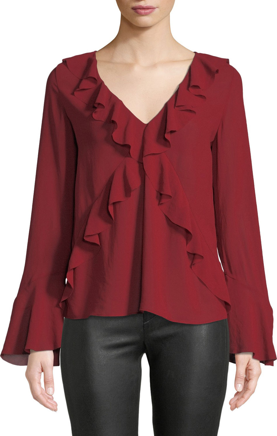 Bailey 44 Nugget Ruffle Georgette Top