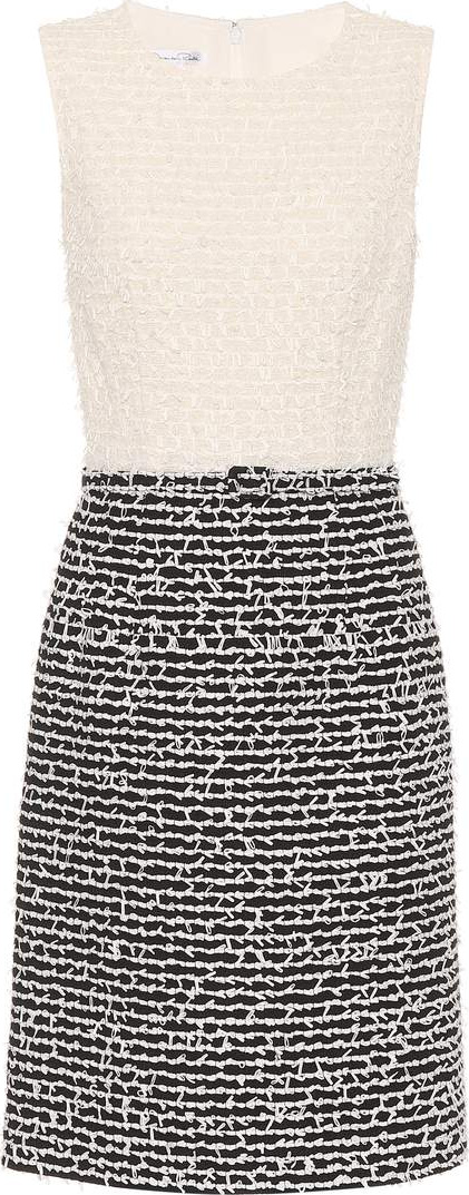 Oscar De La Renta Wool and cotton-blend shift dress