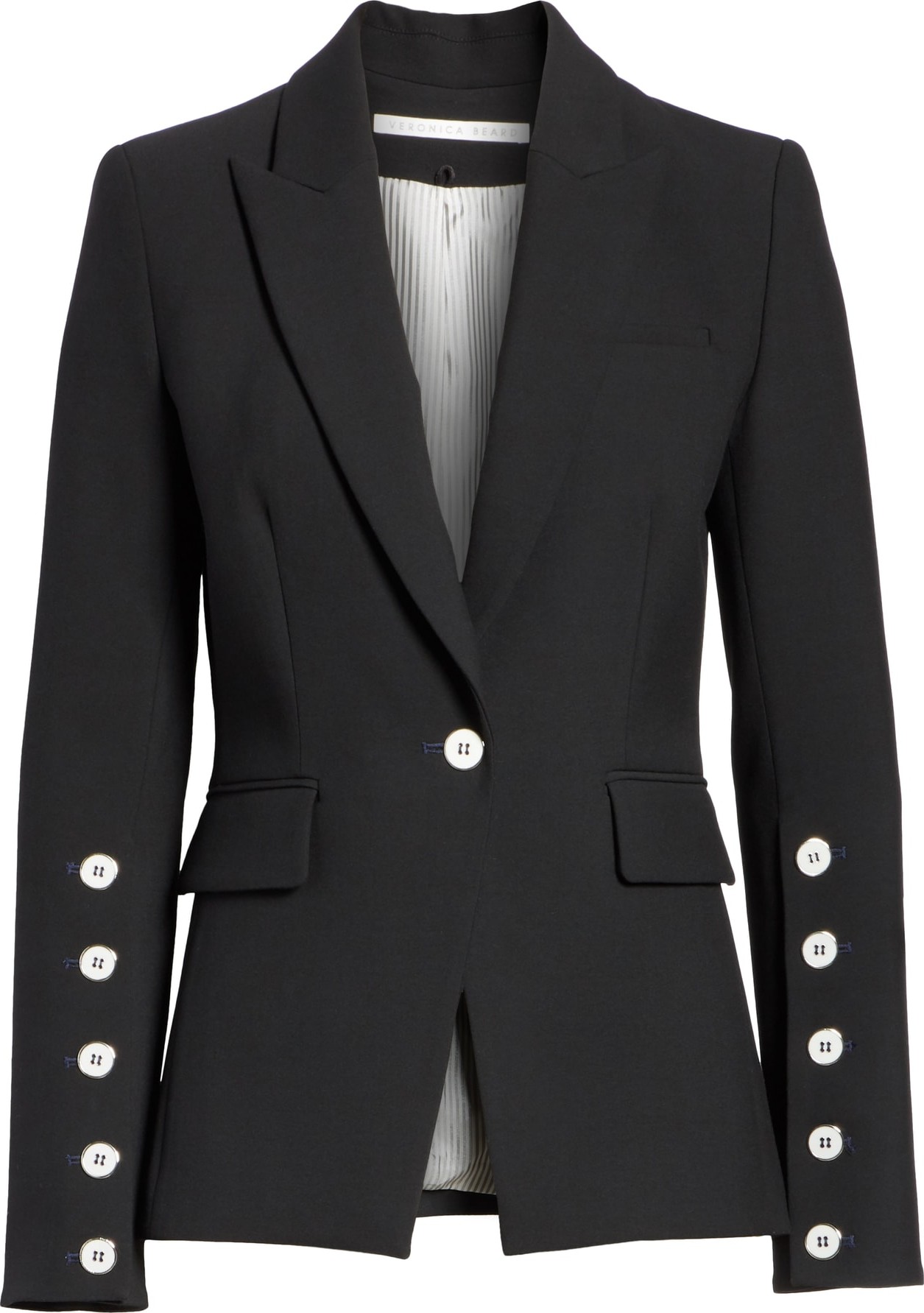 Veronica Beard Fogg Button Sleeve Dickey Jacket