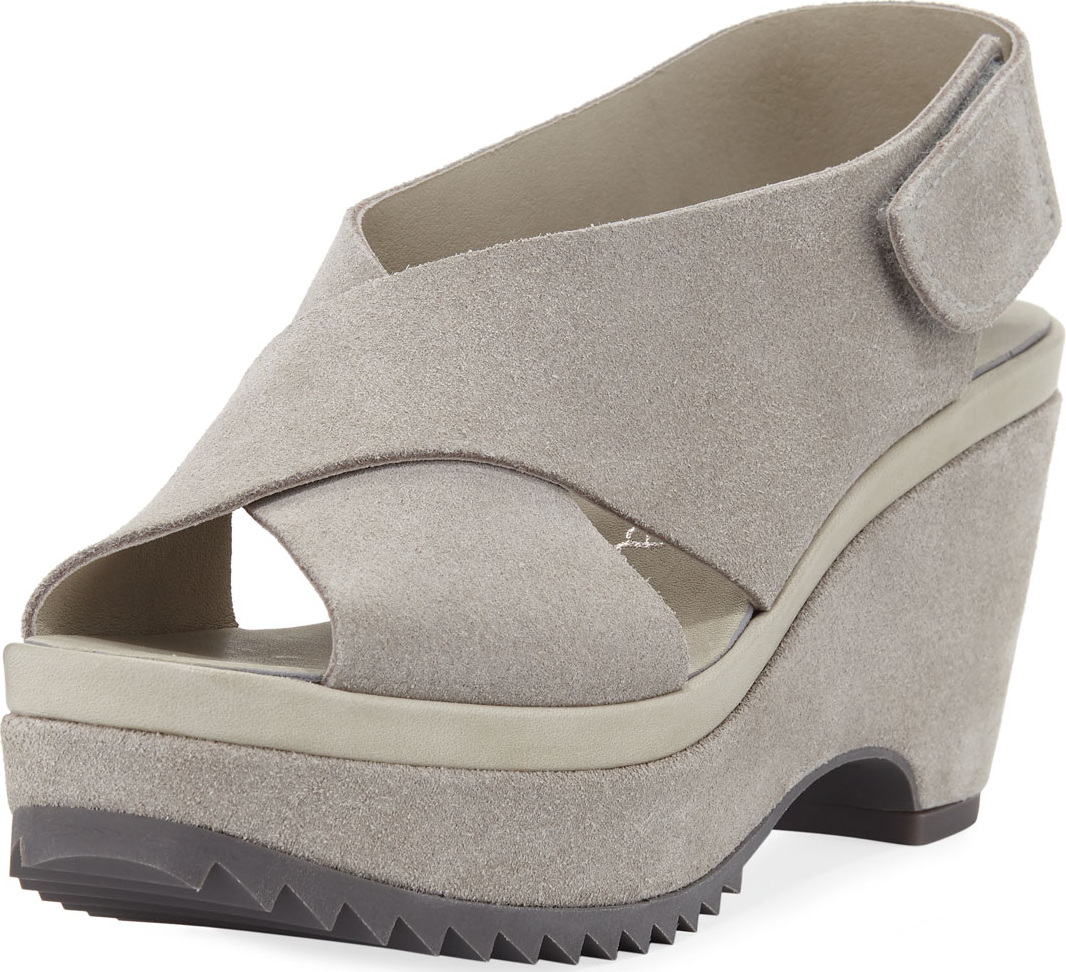 Pedro Garcia Fatema Suede Wedge Sandal