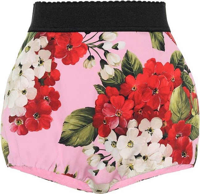 Dolce & Gabbana Floral stretch-silk shorts
