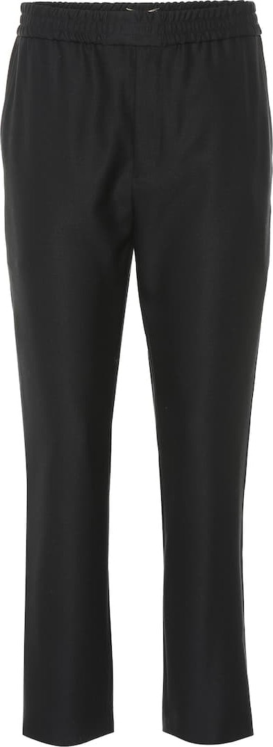 Saint Laurent High-rise wool and mohair pants