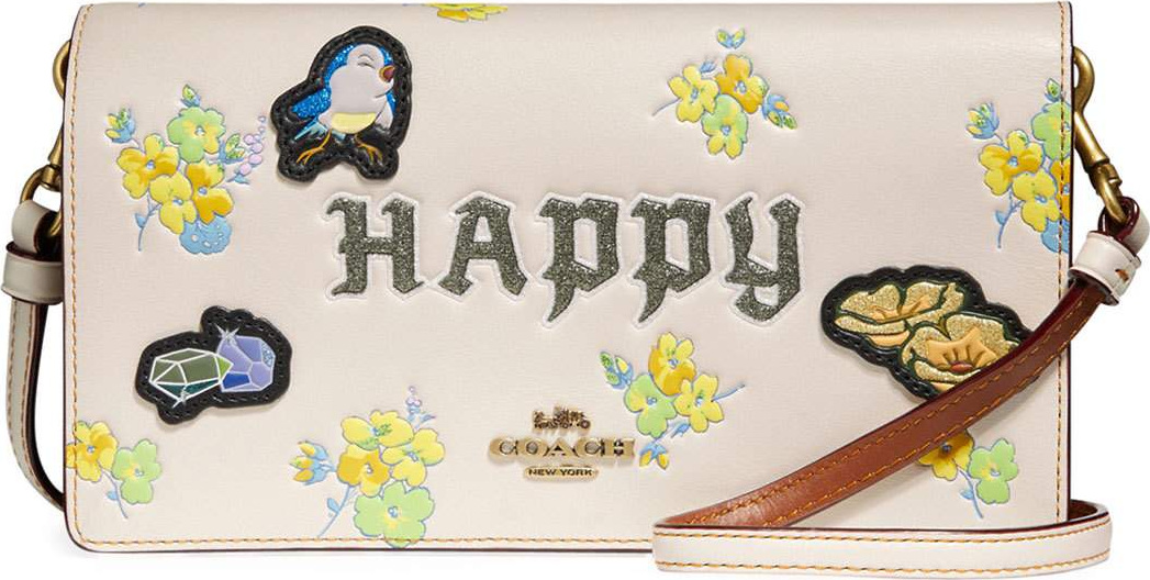 COACH 1941 DISNEY X COACH Happy Fold-Over Crossbody Clutch Bag
