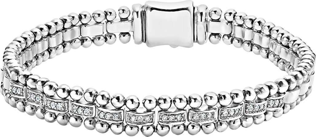 LAGOS 7mm Caviar Spark Bracelet with Diamonds