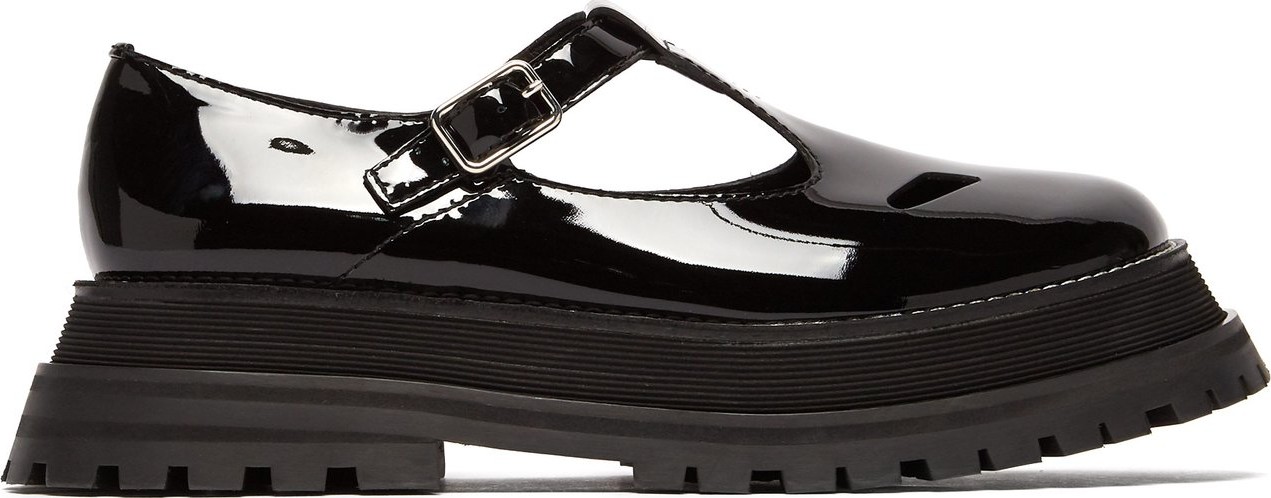 Burberry London England Aldwych crocodile-effect flatform dolly loafers