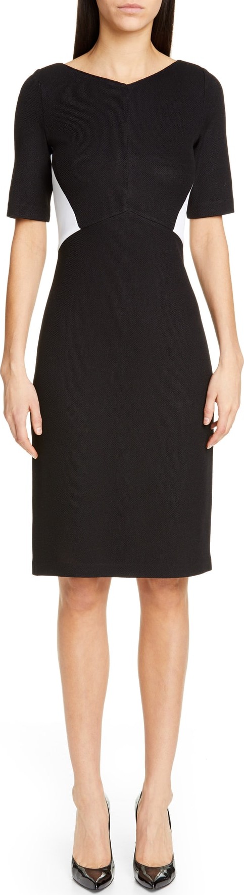 St. John Piqué Milano Knit Dress