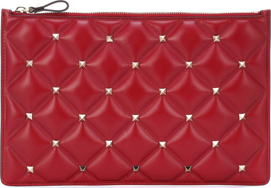Valentino Valentino Garavani embellished leather pouch