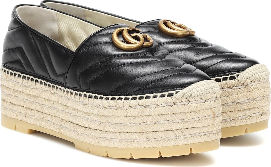 Gucci Platform leather espadrilles
