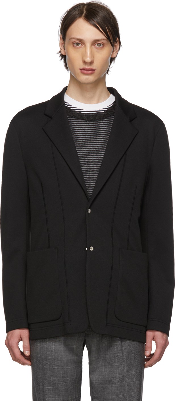 Maison Margiela Black Piqué Blazer