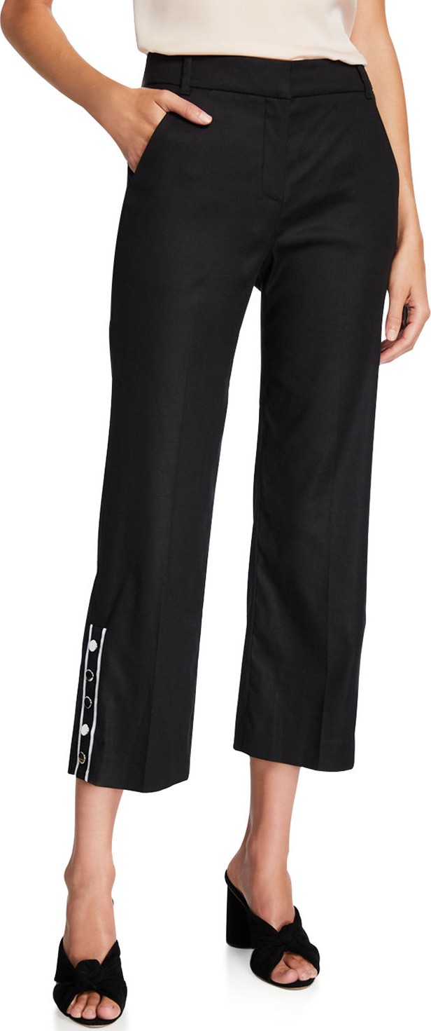 Veronica Beard Martin Cropped Flare Pants