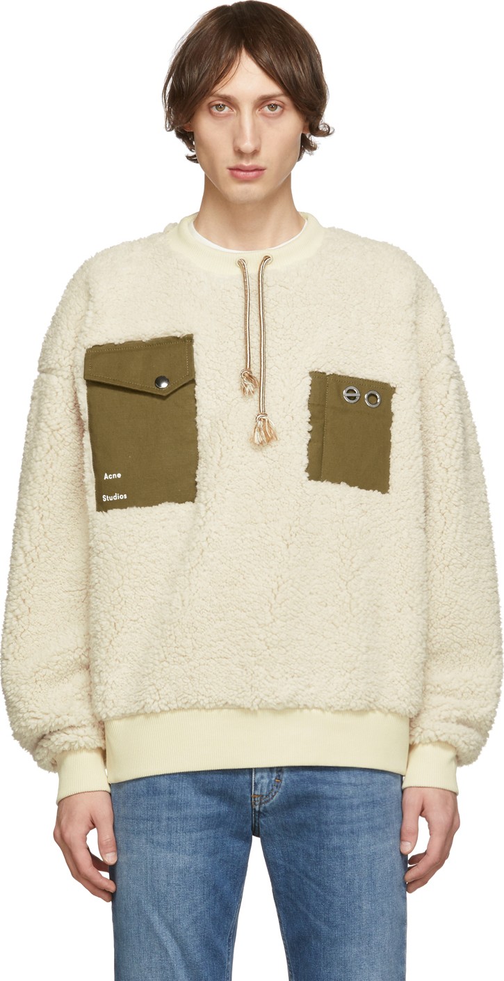 Acne Studios Off-White Polar Fabion Sweater
