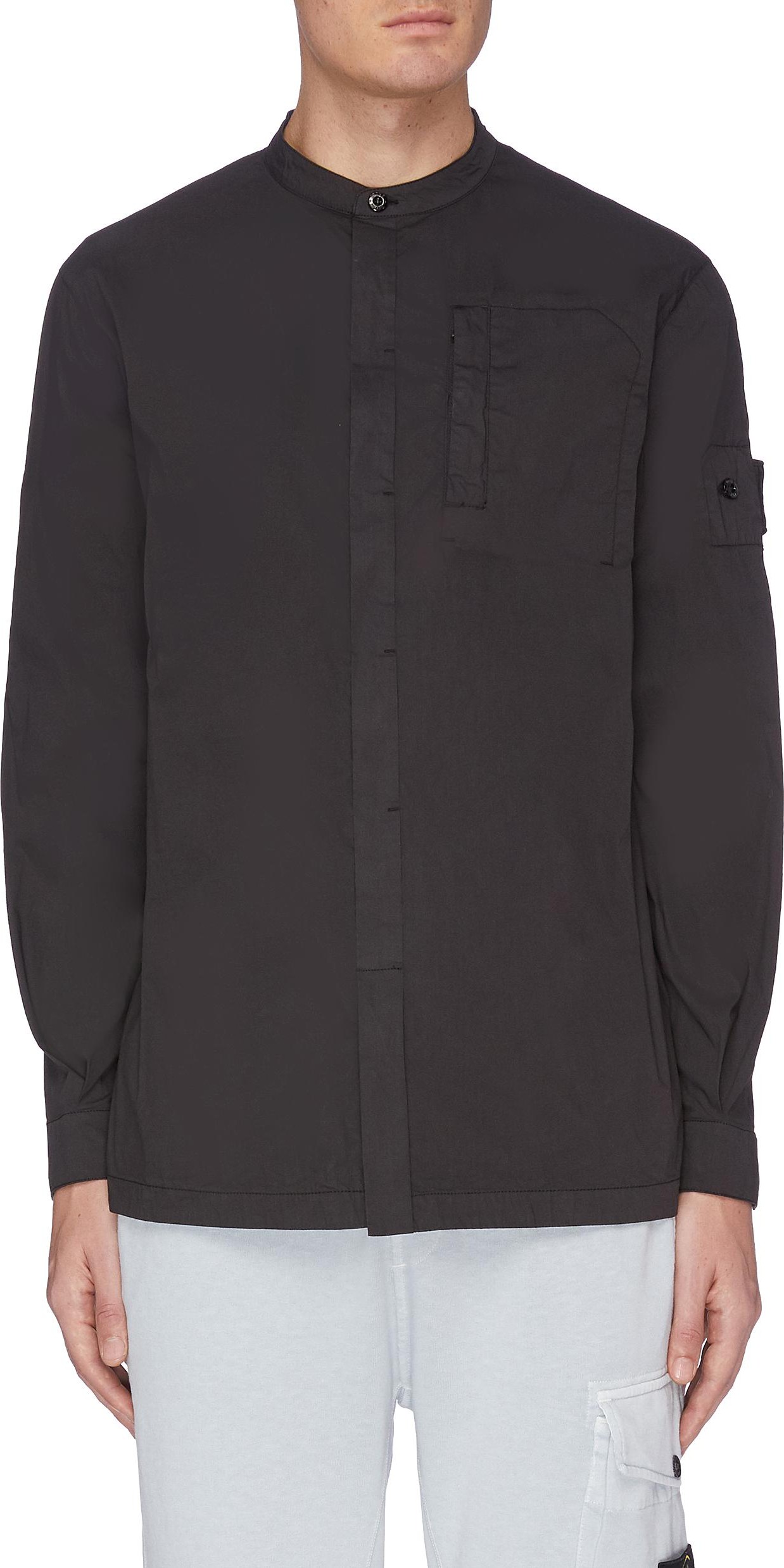 Stone Island Mandarin collar chest pocket shirt Stone Island Mandarin collar chest pocket shirt